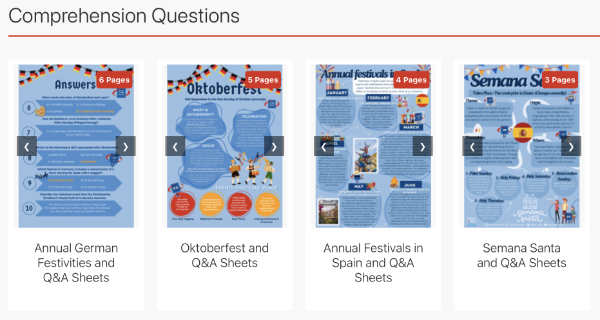 Screenshot from Blue Stamp Classroom Resources page